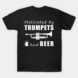 Trumpets & Brews: Where Musical Notes Meet Refreshing Pints! T-Shirt